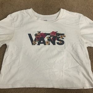 Vans- cropped t-shirt with floral design